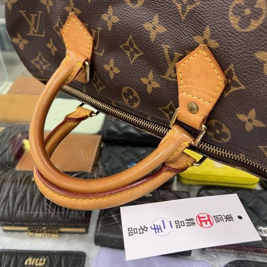 東區正精品㊣LV M41526 Speedy30 原花字紋有背波士頓包手提包 RZ6183-6