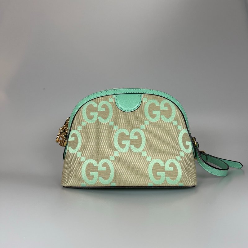 GUCCI 499621 青蘋果綠JUMBO貝殼包-1