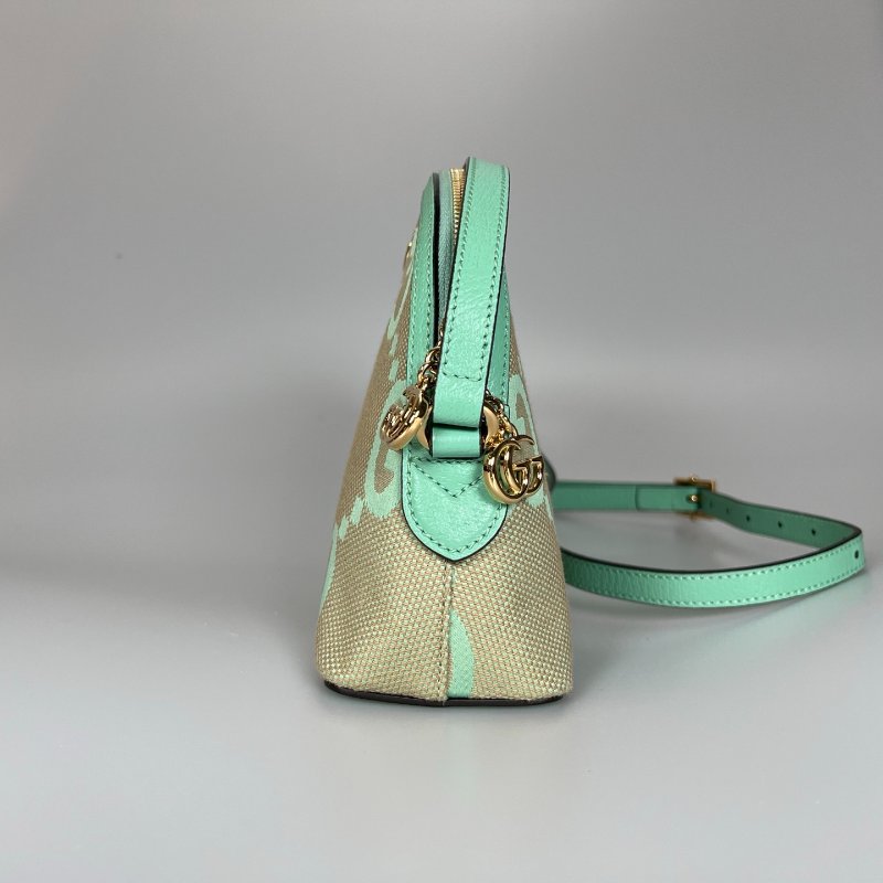 GUCCI 499621 青蘋果綠JUMBO貝殼包-2