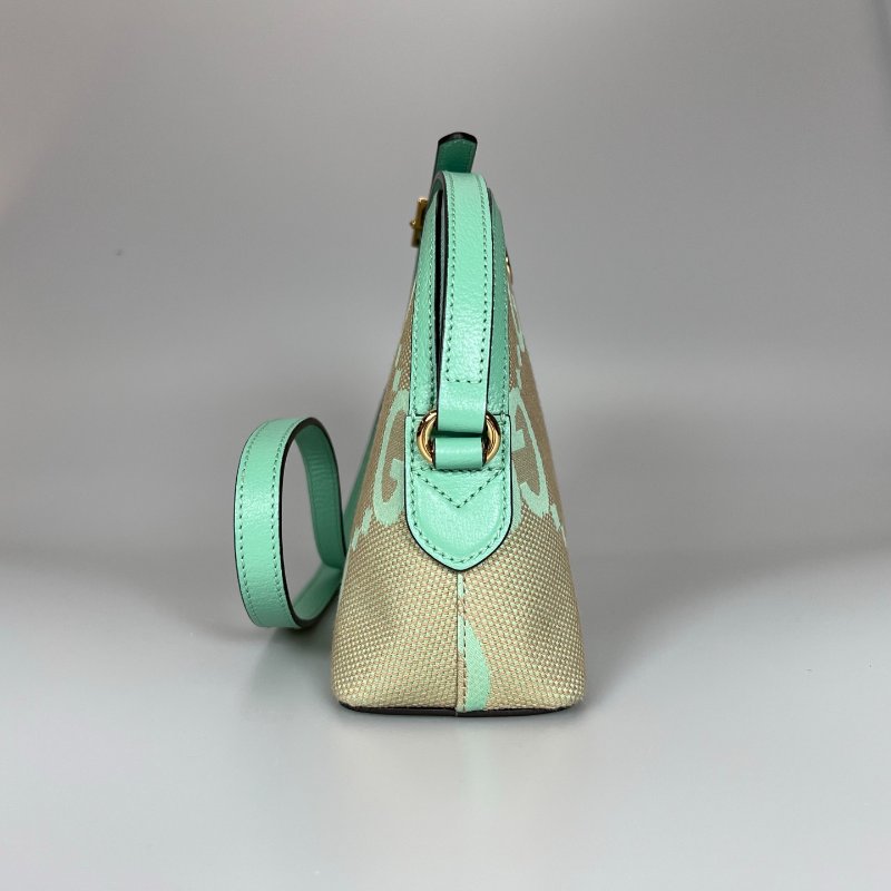 GUCCI 499621 青蘋果綠JUMBO貝殼包-3