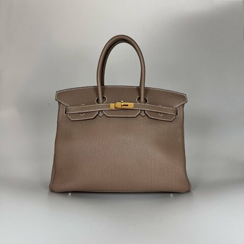 HERMES  □Q刻  內縫TOGO皮 大象灰BIRKIN35包