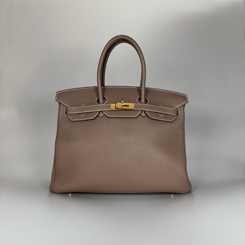 HERMES □Q刻 內縫TOGO皮 大象灰BIRKIN35包-0