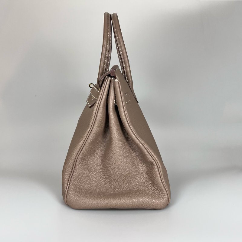 HERMES □Q刻 內縫TOGO皮 大象灰BIRKIN35包-3