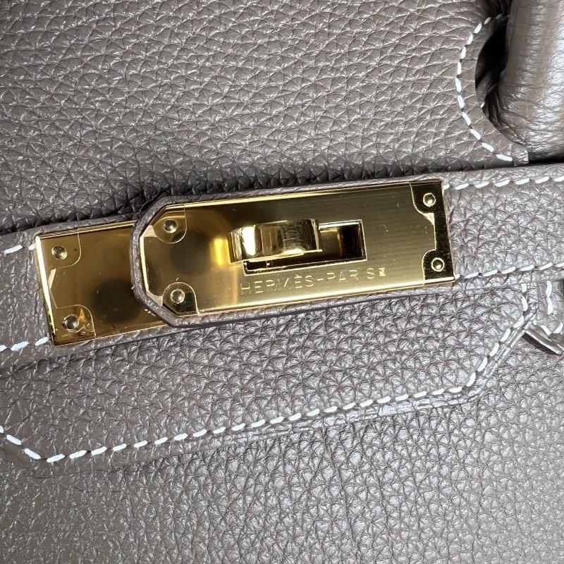 HERMES □Q刻 內縫TOGO皮 大象灰BIRKIN35包-7
