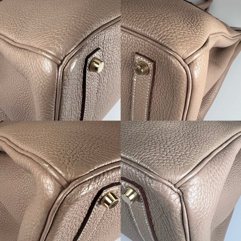 HERMES □Q刻 內縫TOGO皮 大象灰BIRKIN35包-10