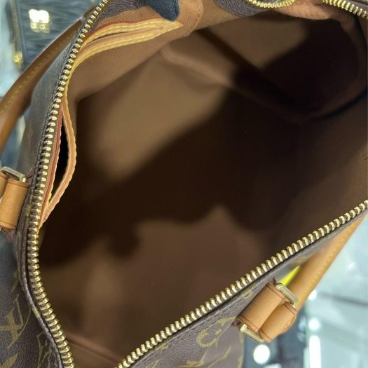 東區正精品㊣LV M41526 Speedy30 原花字紋有背波士頓包手提包 RZ6184-2