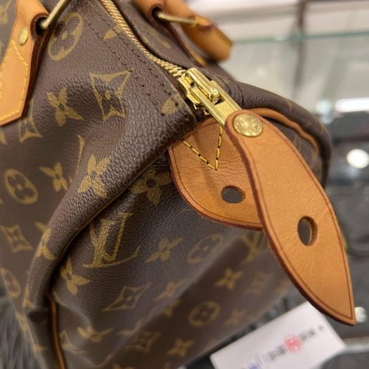 東區正精品㊣LV M41526 Speedy30 原花字紋有背波士頓包手提包 RZ6184-3