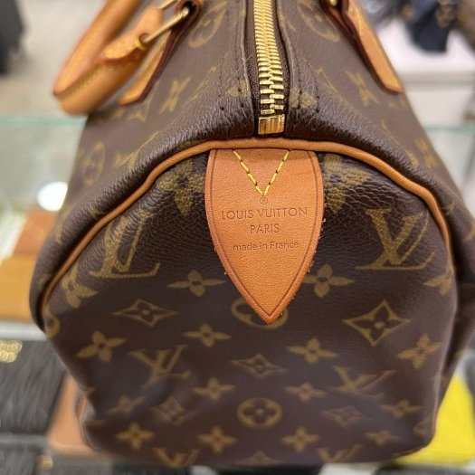東區正精品㊣LV M41526 Speedy30 原花字紋有背波士頓包手提包 RZ6184-4