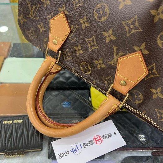 東區正精品㊣LV M41526 Speedy30 原花字紋有背波士頓包手提包 RZ6184-6