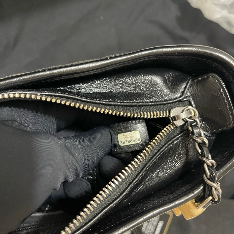 Chanel金色流浪包小號-7