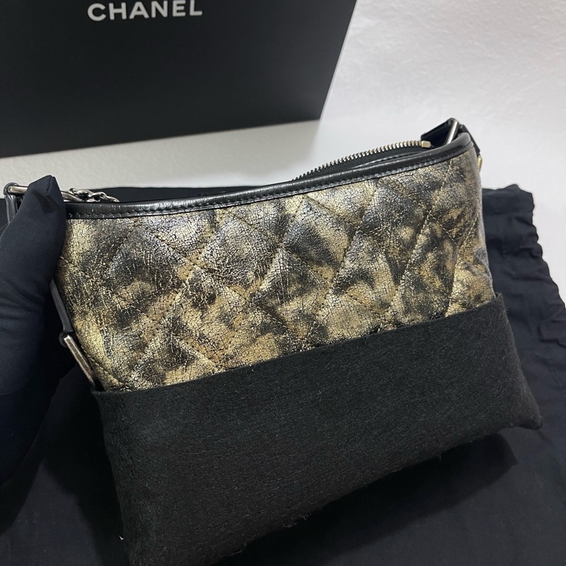 Chanel金色流浪包小號-8