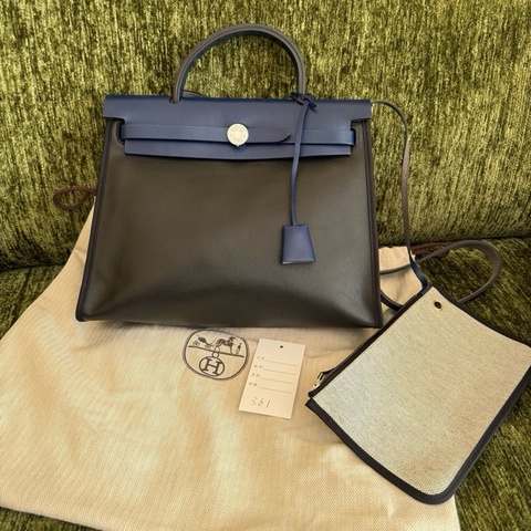 Hermès herbag藏藍色