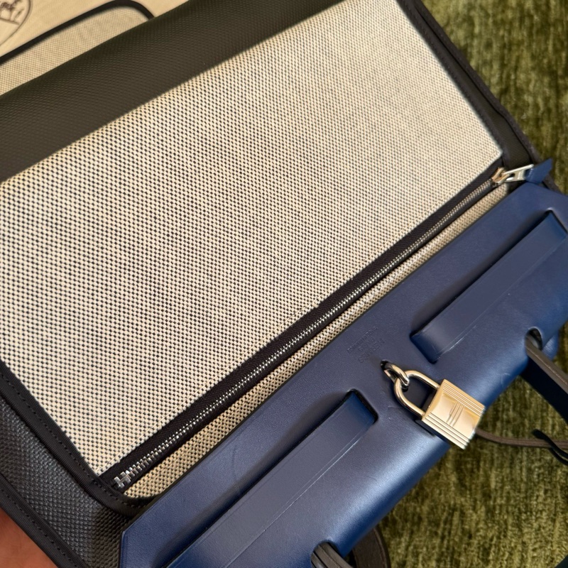 Hermès herbag藏藍色-5