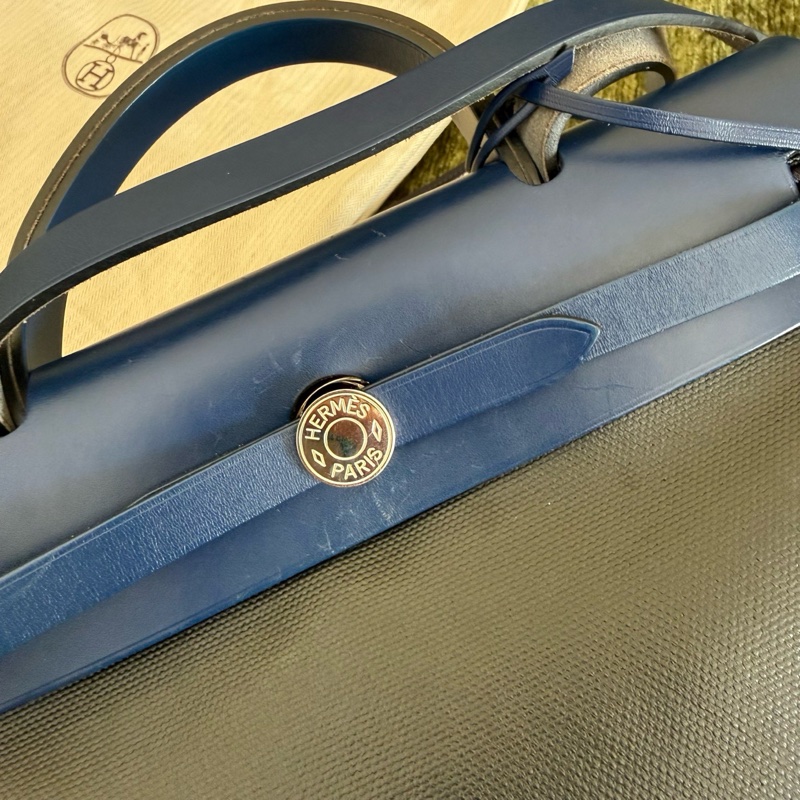 Hermès herbag藏藍色-7