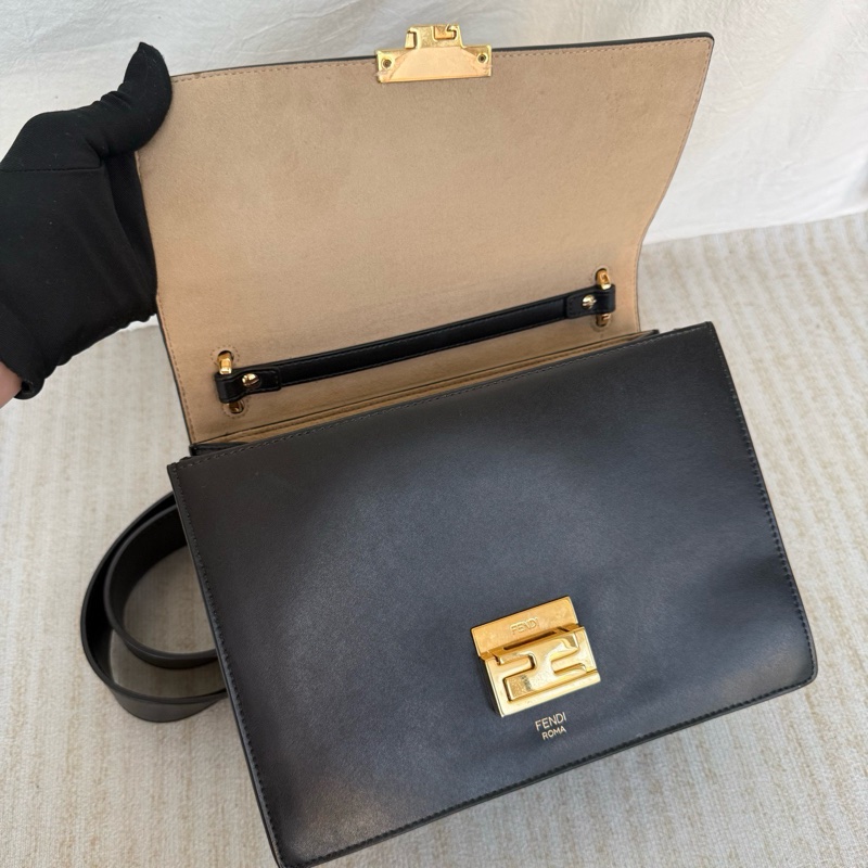 Fendi浮雕雙F手提包-5