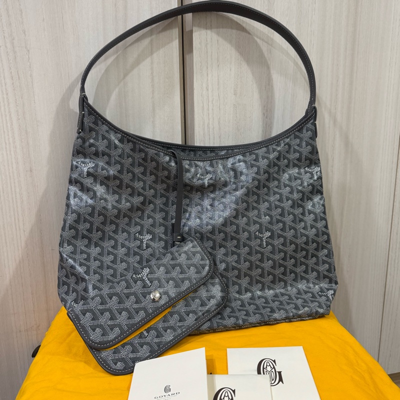 Goyard Hobo 經典灰色肩背包-0