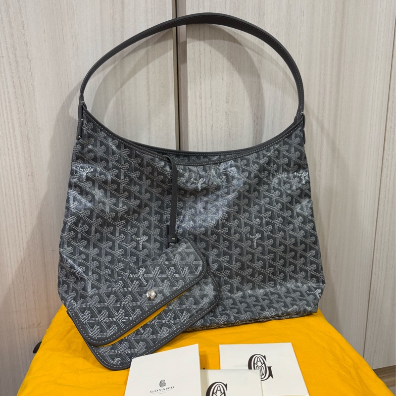 Goyard Hobo 經典灰色肩背包-5