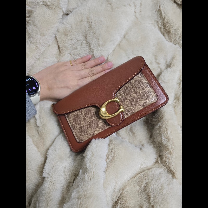 COACH TABBY 20 經典 SIGNATURE 帆布單肩手袋-1