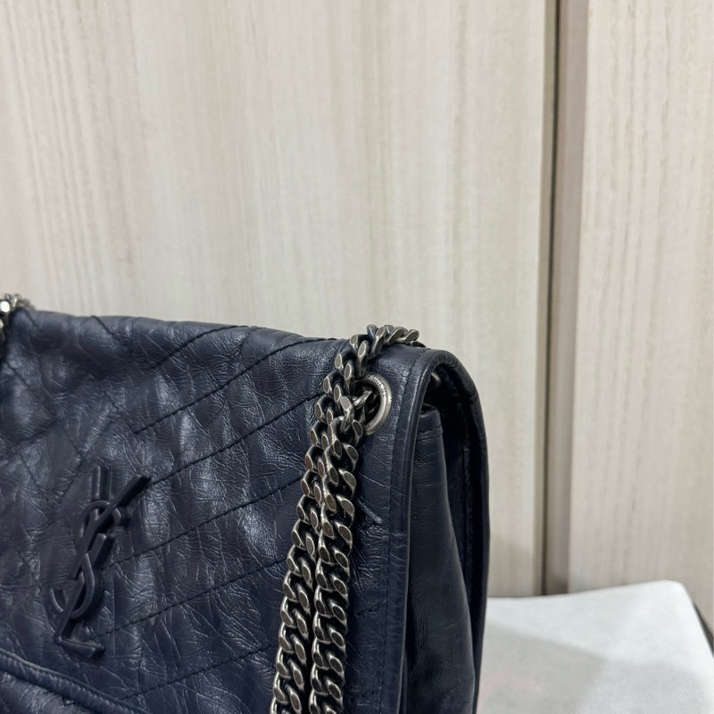 Ysl niki深藍色中號 新款D釦-3