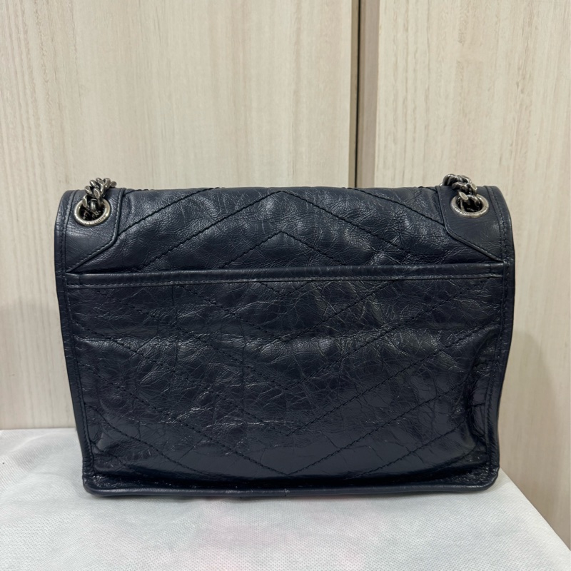 Ysl niki深藍色中號 新款D釦-6