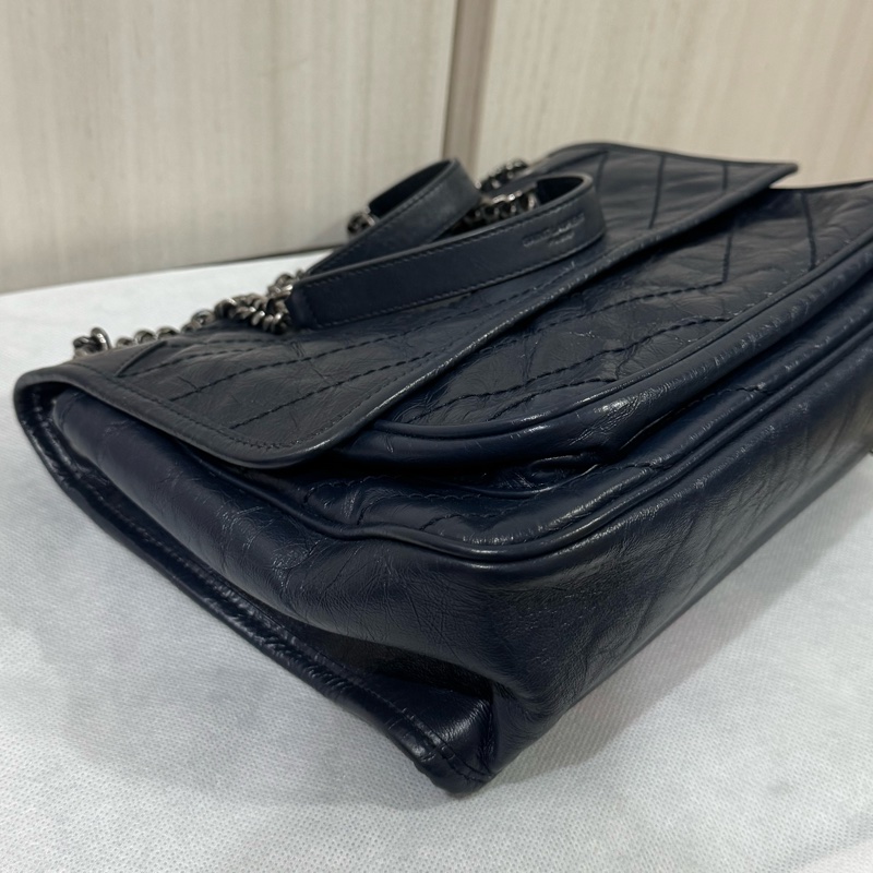 Ysl niki深藍色中號 新款D釦-7