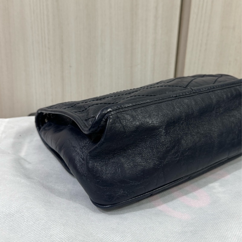 Ysl niki深藍色中號 新款D釦-9