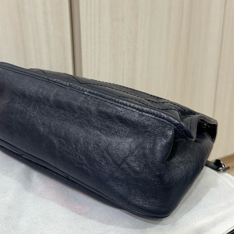 Ysl niki深藍色中號 新款D釦-10