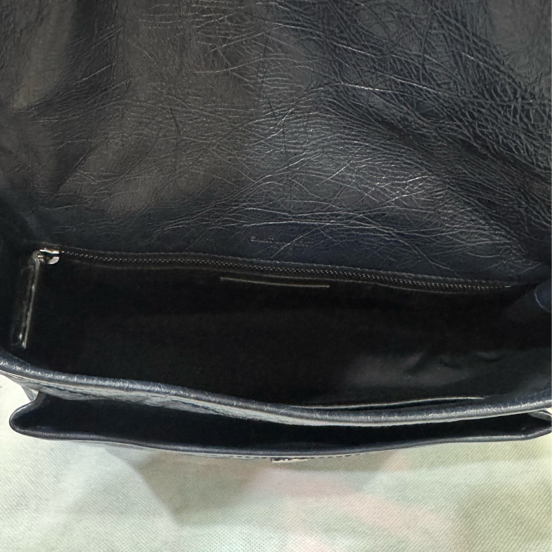 Ysl niki深藍色中號 新款D釦-11