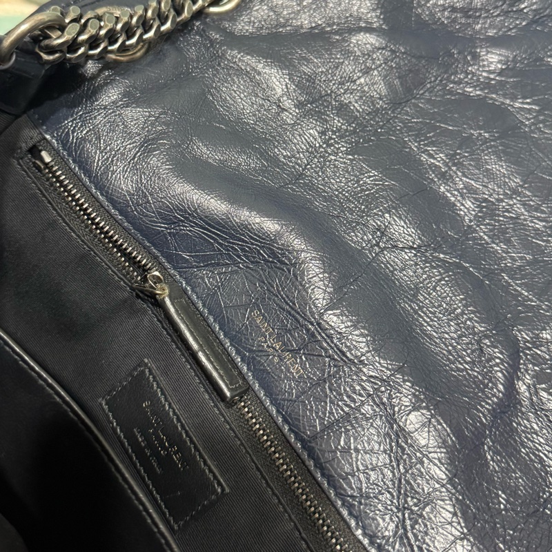 Ysl niki深藍色中號 新款D釦-19