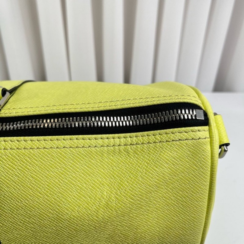 LV路易威登 25年3月票 芯片款 Keepall45 螢光綠旅行包手提包斜挎包單肩包 顏色非常亮眼 容量超大-23