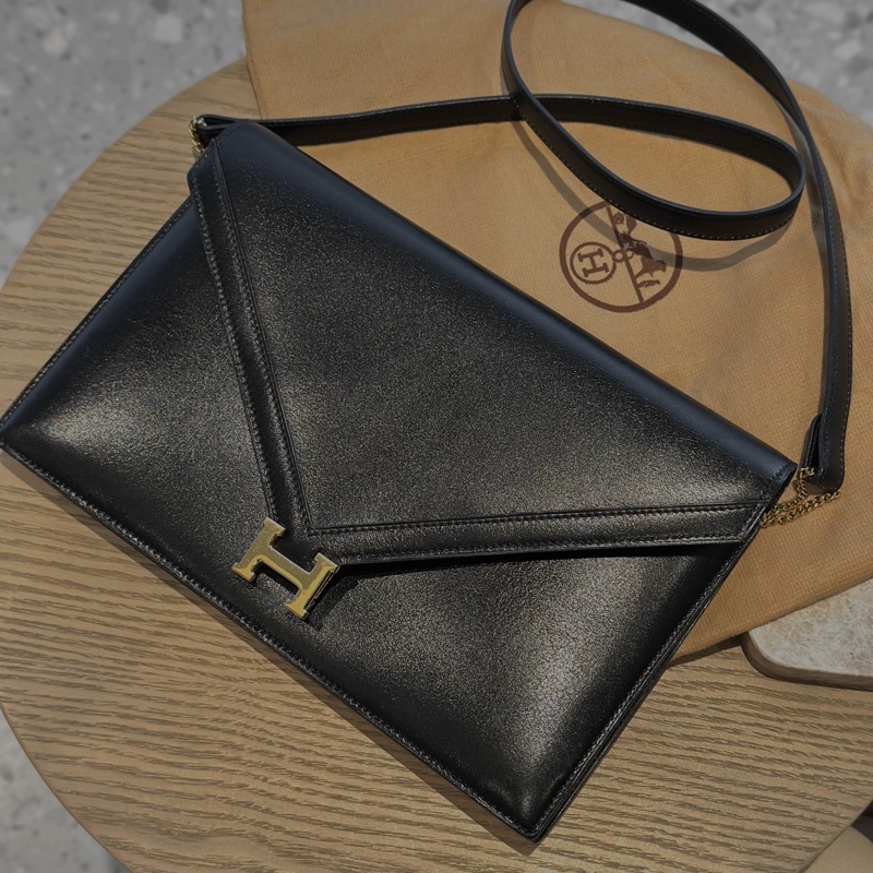 [復古中古品🩶] Hermes Box皮中古包-5
