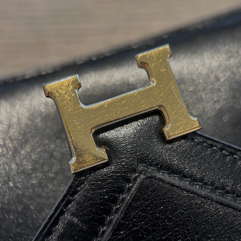 [復古中古品🩶] Hermes Box皮中古包-26