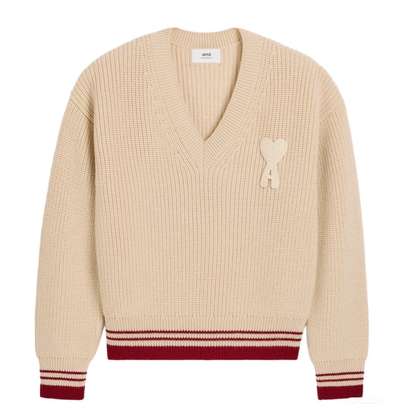 Ami 粗針織羊毛上衣-0