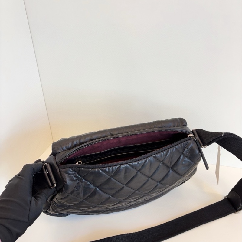 Chanel香奈兒 黑銀 保齡球 機場包單肩斜挎包-6