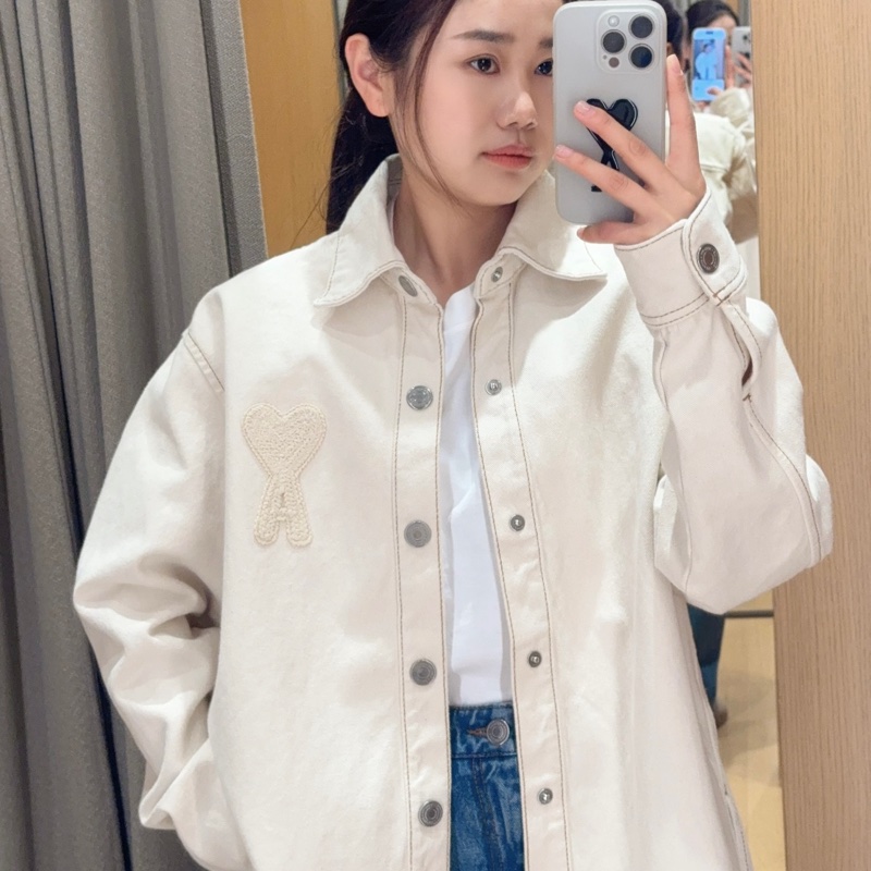 Ami Paris 米色牛仔外套-4