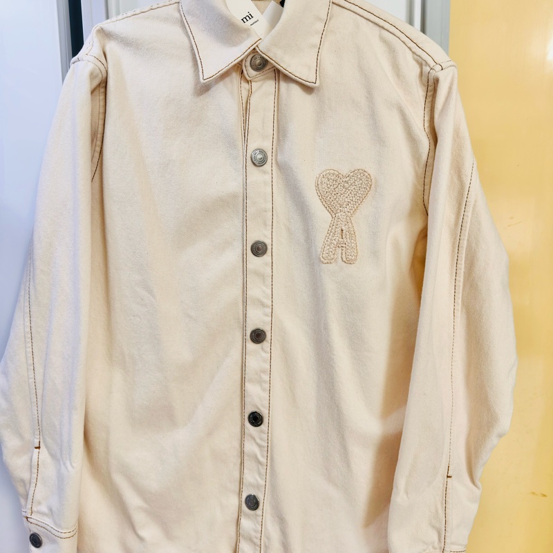 Ami Paris 米色牛仔外套-5