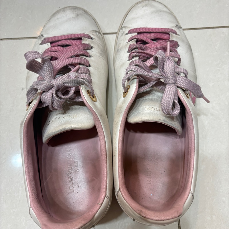 Louis Vuitton 路易威登白色與粉色運動鞋-14