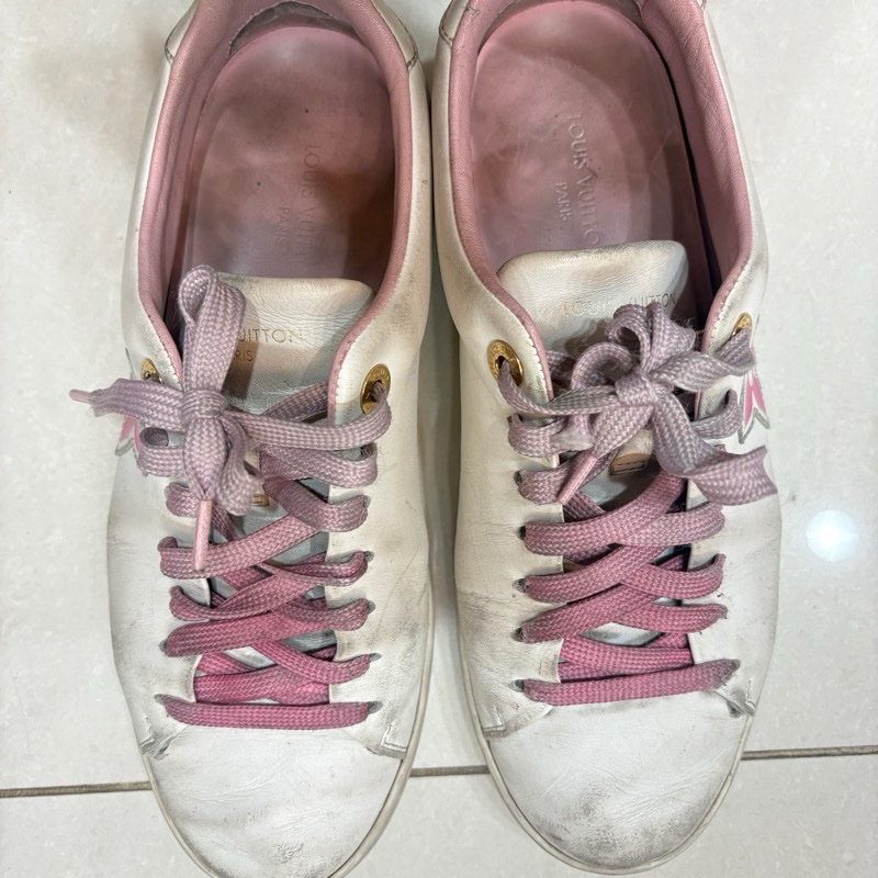 Louis Vuitton 路易威登白色與粉色運動鞋-18