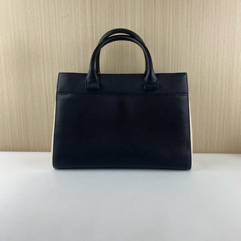 Chanel cerf tote 黑白拼色托特包34*33*14 98新配件保卡塵袋-7