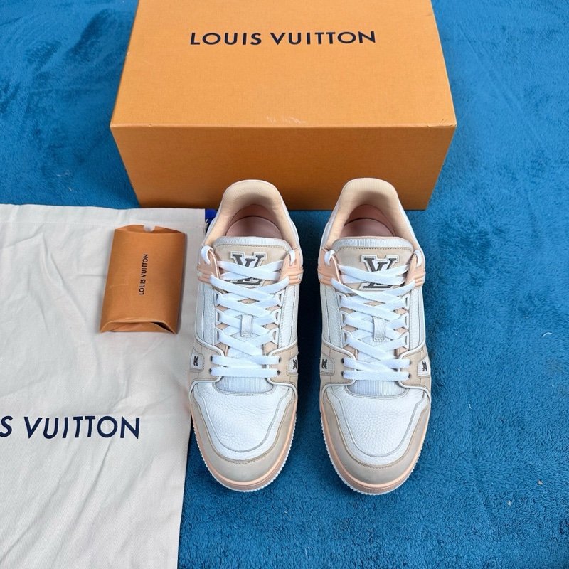 lv 路易威登trainer 低幫板鞋 橙色 尺碼:41.5碼-0