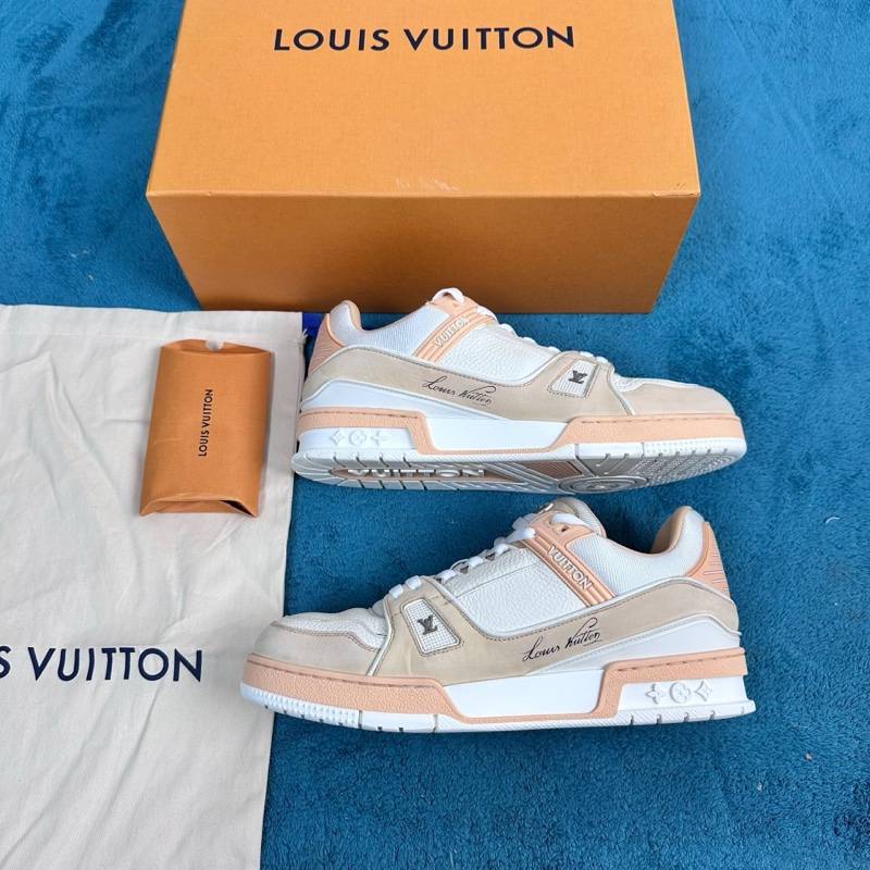lv 路易威登trainer 低幫板鞋 橙色 尺碼:41.5碼-1