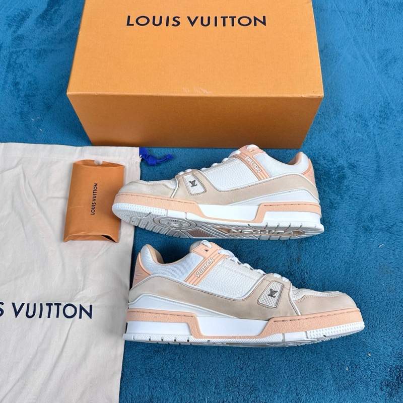 lv 路易威登trainer 低幫板鞋 橙色 尺碼:41.5碼-2