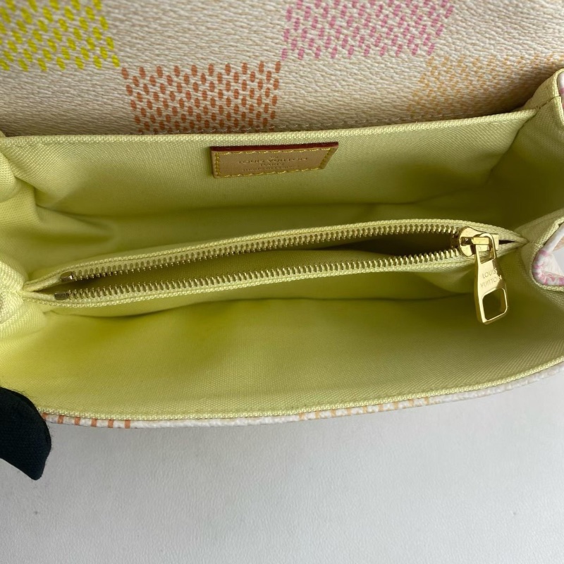 LV郵差包 限定多彩 棋盤格 芯片款21.5*13.5*6 99新配件塵袋盒子-3