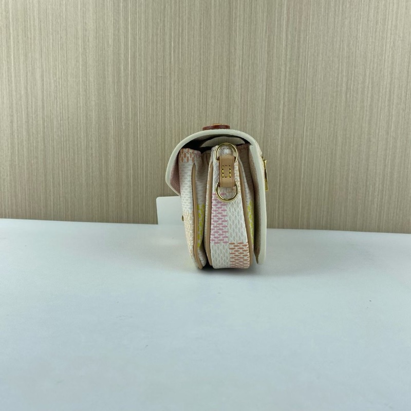 LV郵差包 限定多彩 棋盤格 芯片款21.5*13.5*6 99新配件塵袋盒子-4