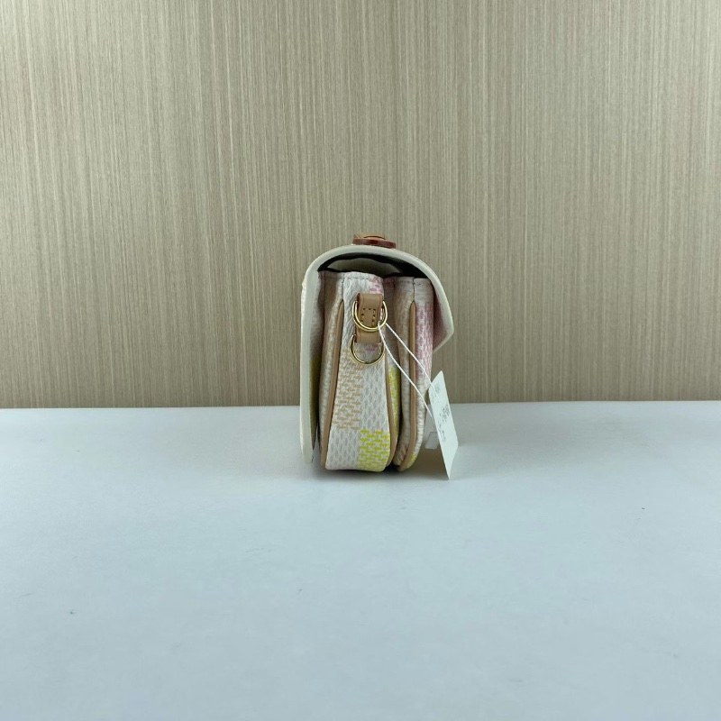 LV郵差包 限定多彩 棋盤格 芯片款21.5*13.5*6 99新配件塵袋盒子-6