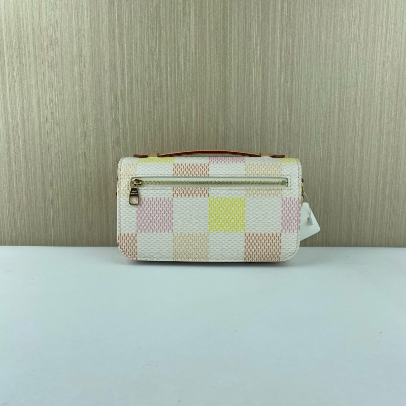 LV郵差包 限定多彩 棋盤格 芯片款21.5*13.5*6 99新配件塵袋盒子-7