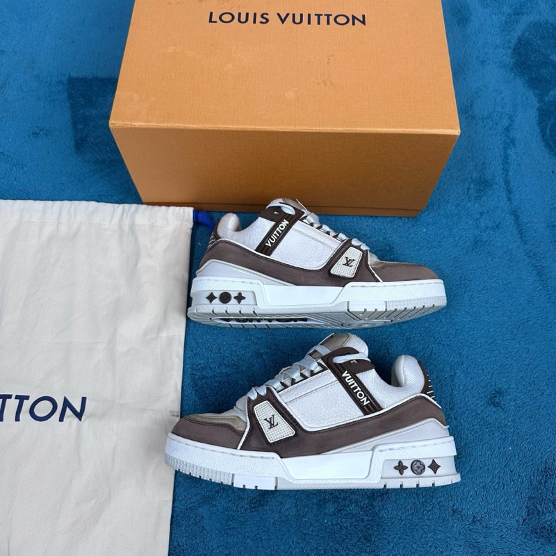 lv 路易威登trainer 低幫板鞋 摩卡色 35.5碼-1