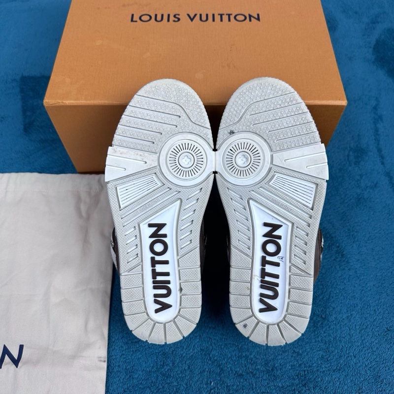 lv 路易威登trainer 低幫板鞋 摩卡色 35.5碼-5