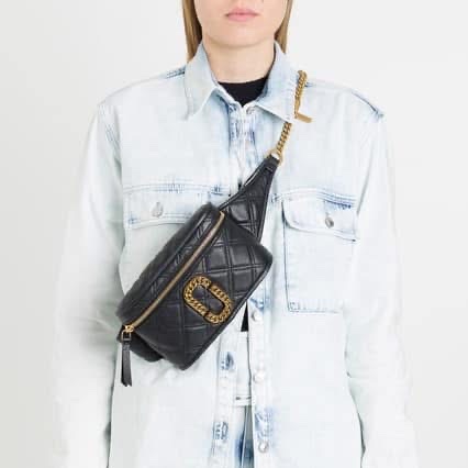 Marc Jacobs 黑色皮革The Status 腰包-4