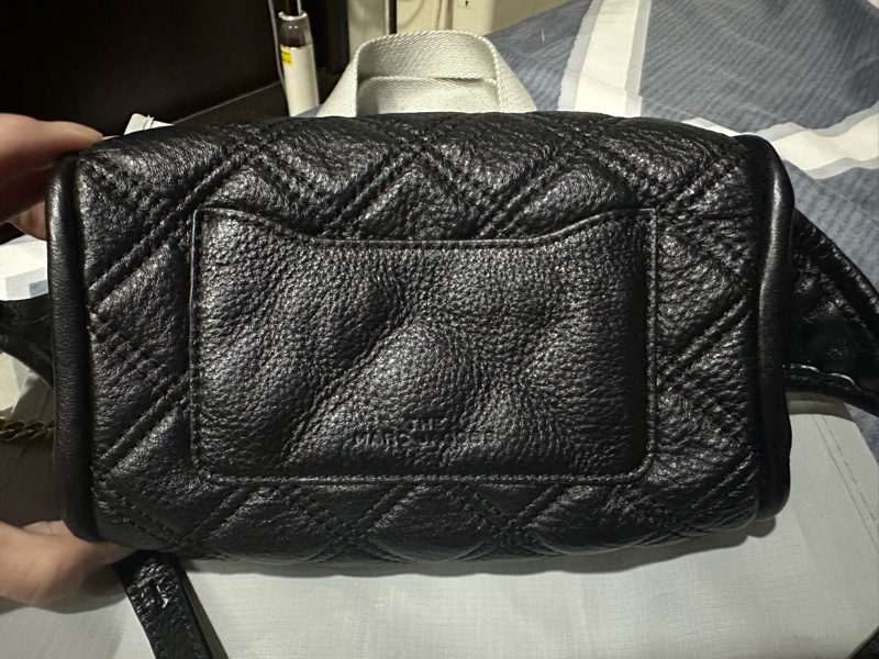 Marc Jacobs 黑色皮革The Status 腰包-8